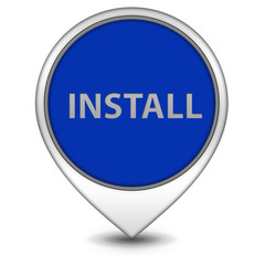 Installation pointer icon on white background
