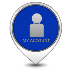 My account pointer icon on white background