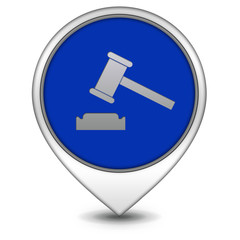 Auction pointer icon on white background