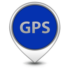Gps pointer icon on white background
