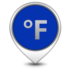 fahrenheit pointer icon on white background
