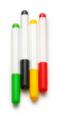 Bright markers on white
