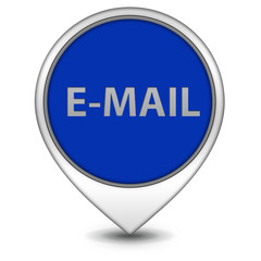 E-mail pointer icon on white background