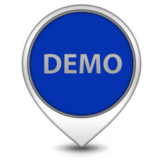 Demo pointer icon on white background