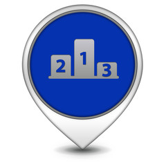 Winner pointer icon on white background