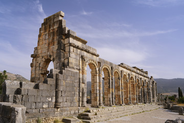 Fototapeta na wymiar Morocco. The ruins of the ancient Roman city of Volubilis