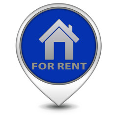 For rent pointer icon on white background