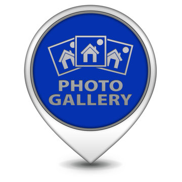 Photo galery pointer icon on white background