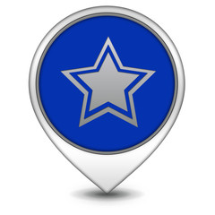 Star  pointer icon on white background