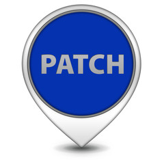 Patch pointer icon on white background
