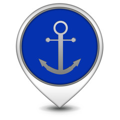Anchor pointer icon on white background