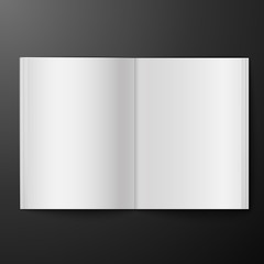 magazine blank on black background