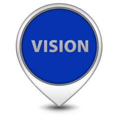 Vision pointer icon on white background