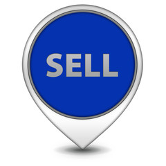 Sell pointer icon on white background