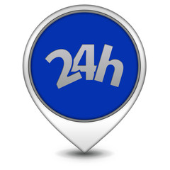 24 hours pointer icon on white background