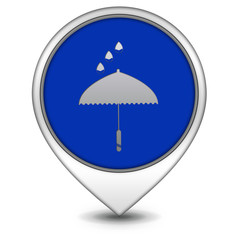 Rain pointer icon on white background