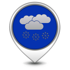 Snow pointer icon on white background