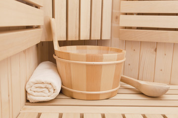 Fototapeta na wymiar sauna and wellness items