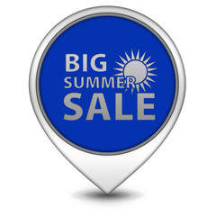 Summer sale pointer icon on white background