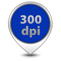 300 dpi pointer icon on white background