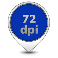 72 dpi pointer icon on white background