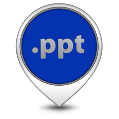 .ppt pointer icon on white background
