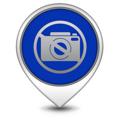 Obraz premium Ban shooting pointer icon on white background