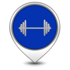 Gym  pointer icon on white background