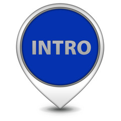 Intro pointer icon on white background