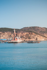 Fishing boat out from the wharf