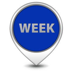 Week pointer icon on white background