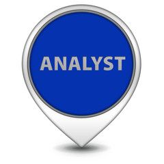 Analyst pointer icon on white background