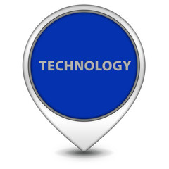 Technology pointer icon on white background