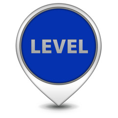 Level pointer icon on white background