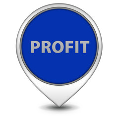 Profit pointer icon on white background