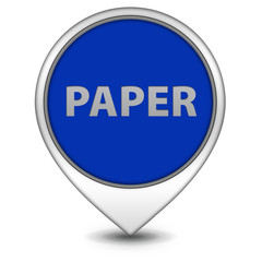 Paper pointer icon on white background