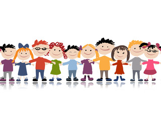 Fototapeta premium Funny children, seamless pattern for your design