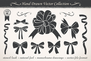 Retro ribbons and bows