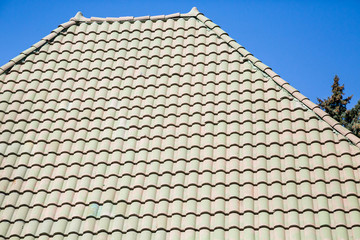 Green Tile Roof Under Blue Sky