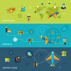 Obraz premium Airport Banners Set