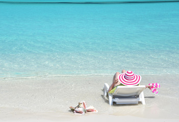 Beach scene. Great Exuma, Bahamas