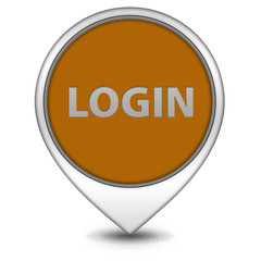 login pointer icon on white background
