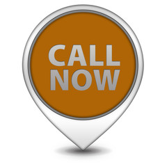 call now pointer icon on white background