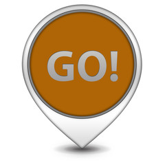 go pointer icon on white background