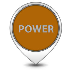 power pointer icon on white background