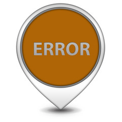 error pointer icon on white background