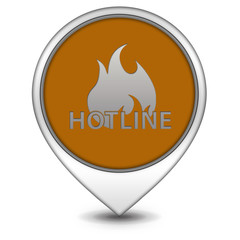 Hotline pointer icon on white background