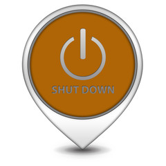 power pointer icon on white background