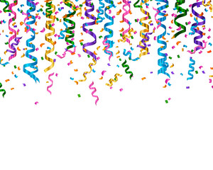 Vector Illustration of Colorful Party Streamers