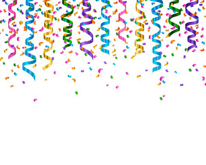 Vector Illustration of Colorful Party Streamers